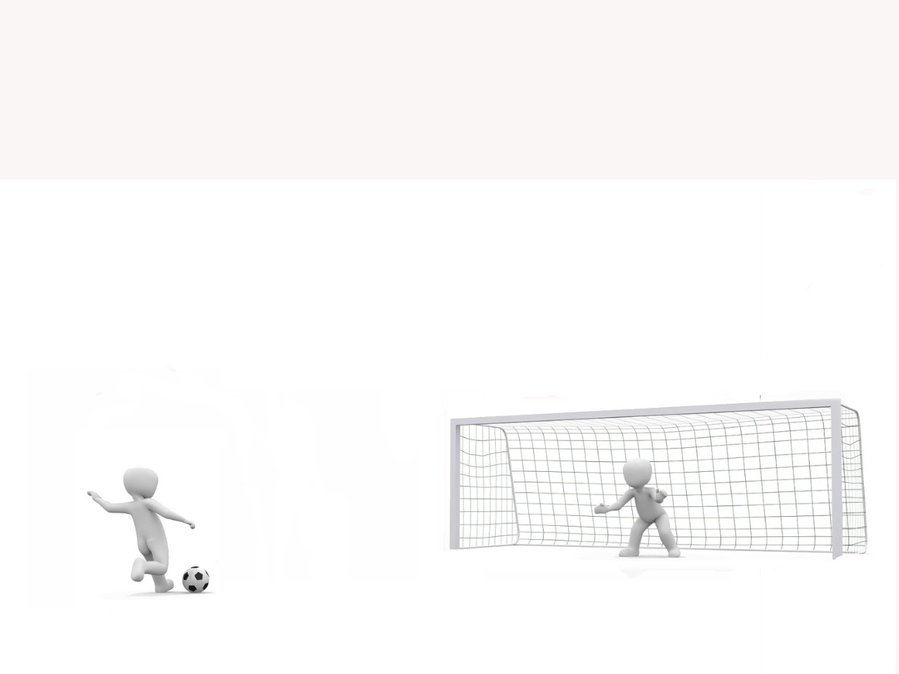 Kind steht in guter Entfernung zum Fußballtor.