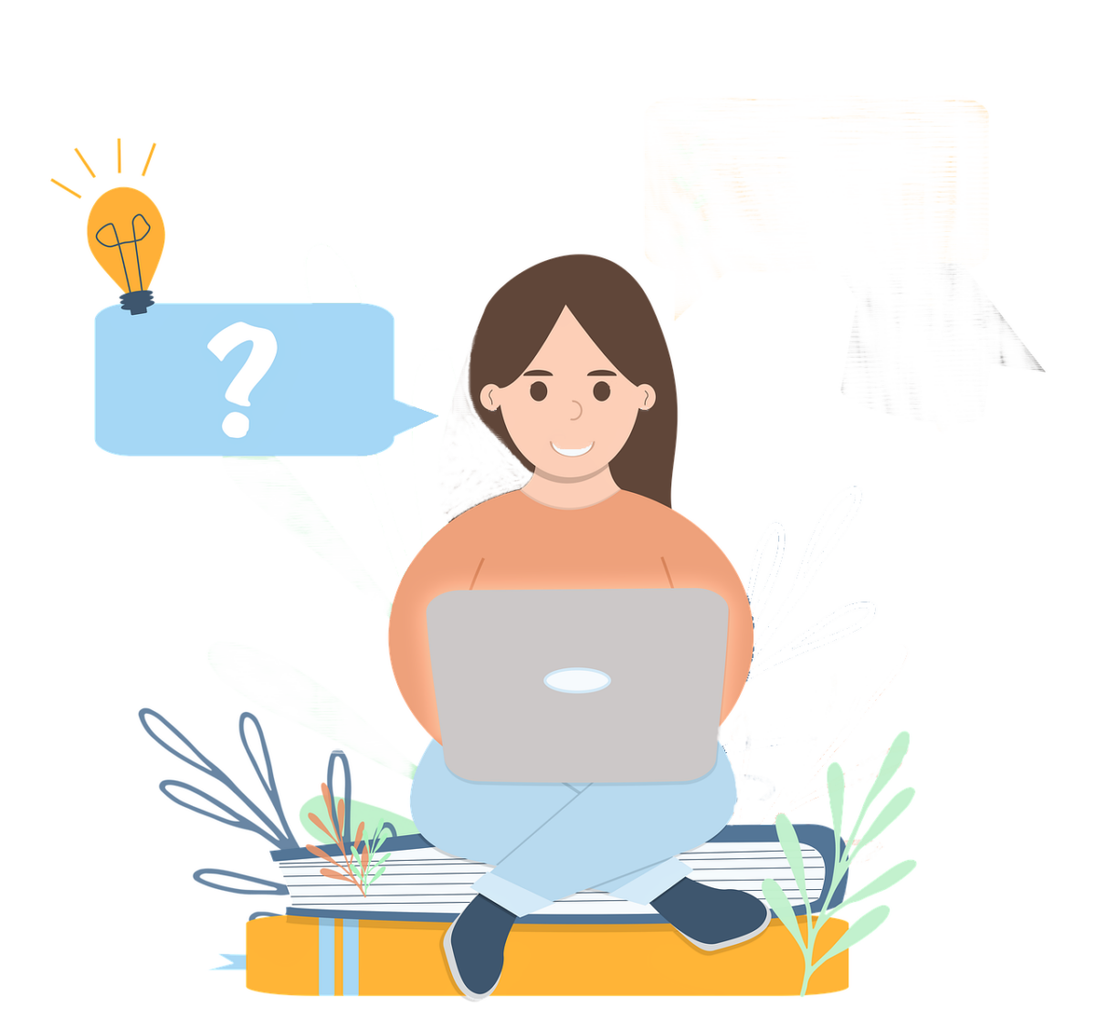 Ich helfe bei Mathe-Schwierigkeiten. Frau mit Laptop.